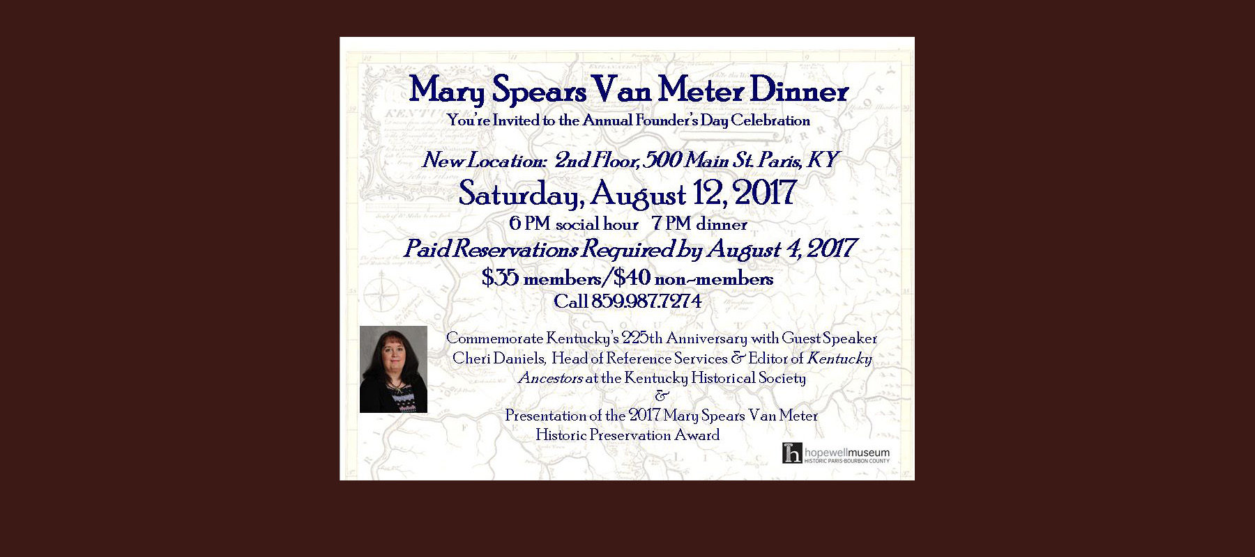 Mary Spears Van Meter Dinner