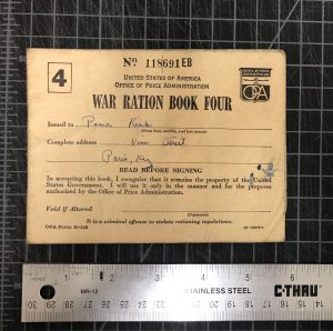 WWII Ration Book Four