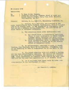 Navy report from 1945 regarding Blanton Collier's hearing