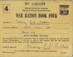 WWII Ration Book 