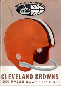 Cover of Browns 1965 media booklet