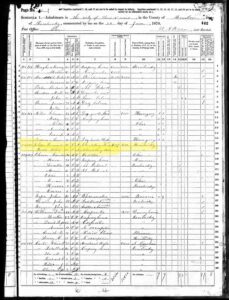 1870 census showing Louisa Kleiz