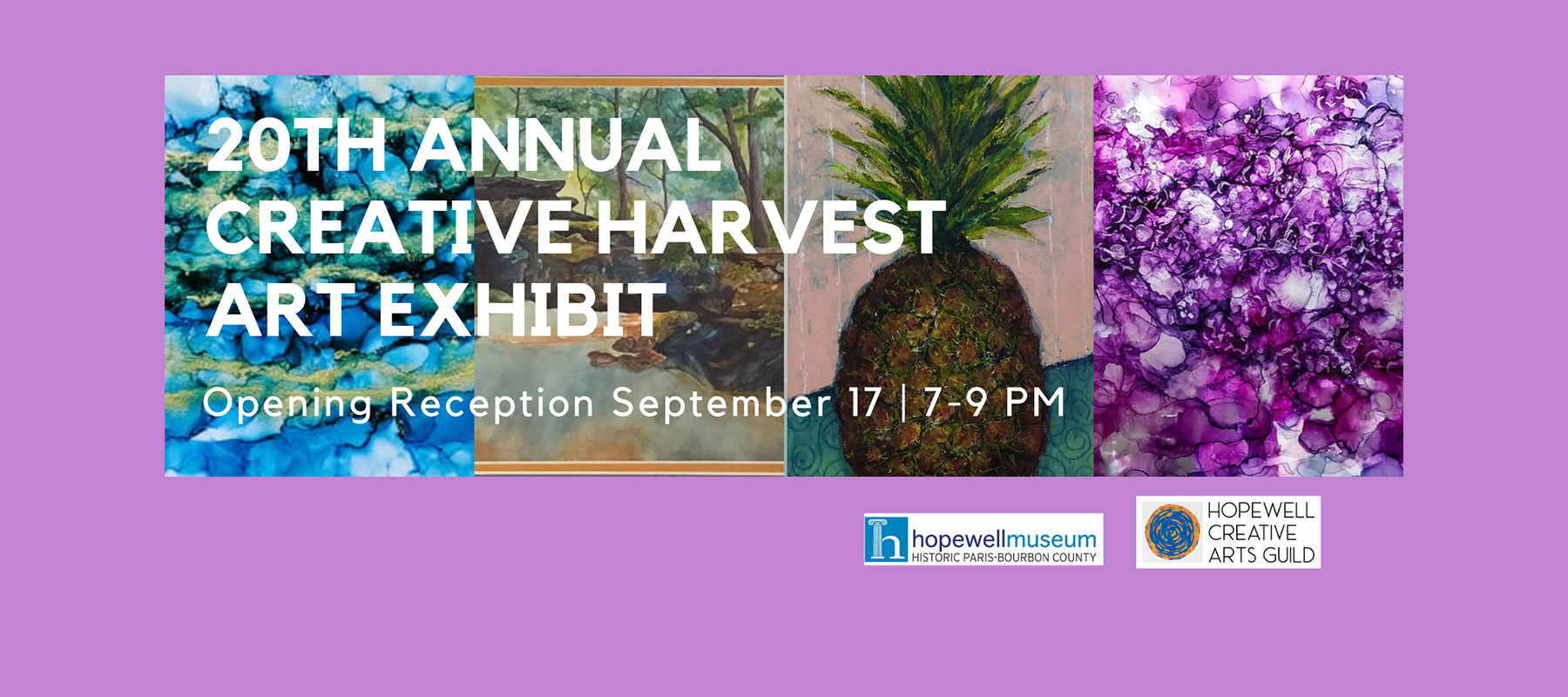 20th Annual Creative Harvest Art Exhibit Opening Reception September 17, 7-9 pm